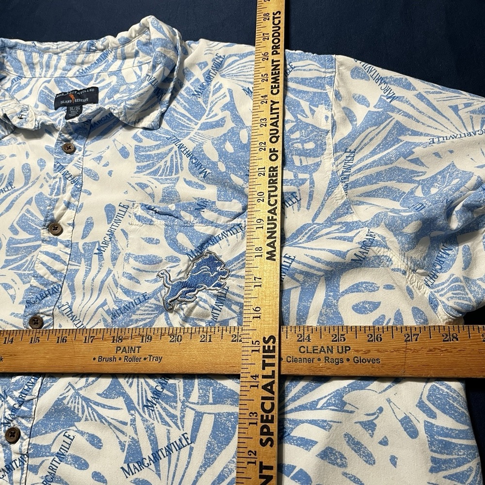 Detroit Lions Margaritaville Island Team NFL Blue Men's 3XL Hawaiian‎ Shirt - Picture 6 of 11